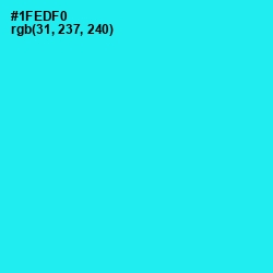 #1FEDF0 - Cyan / Aqua Color Image