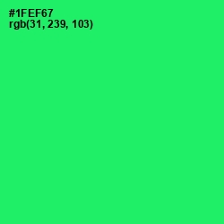 #1FEF67 - Spring Green Color Image