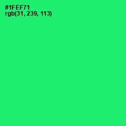 #1FEF71 - Spring Green Color Image