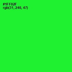 #1FF02F - Green Color Image