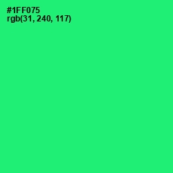 #1FF075 - Spring Green Color Image