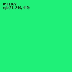 #1FF077 - Spring Green Color Image