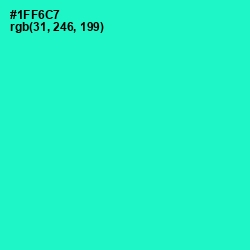 #1FF6C7 - Bright Turquoise Color Image