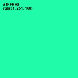 #1FFBA8 - Shamrock Color Image