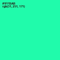 #1FFBAB - Shamrock Color Image