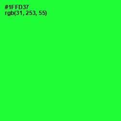 #1FFD37 - Green Color Image