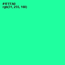 #1FFFA0 - Shamrock Color Image