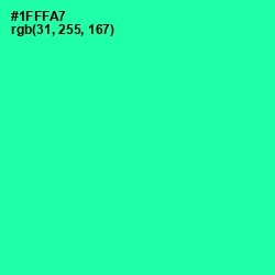 #1FFFA7 - Shamrock Color Image