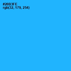 #20B3FE - Dodger Blue Color Image