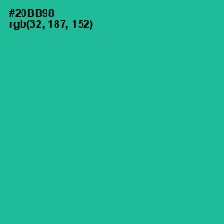 #20BB98 - Jungle Green Color Image