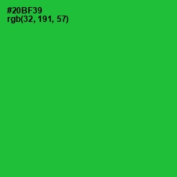 #20BF39 - Forest Green Color Image