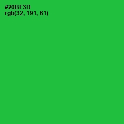 #20BF3D - Forest Green Color Image
