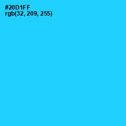 #20D1FF - Bright Turquoise Color Image