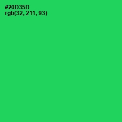 #20D35D - Malachite Color Image