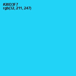 #20D3F7 - Bright Turquoise Color Image