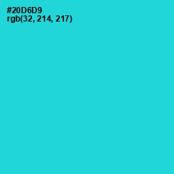 #20D6D9 - Turquoise Color Image