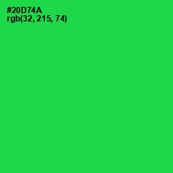 #20D74A - Malachite Color Image