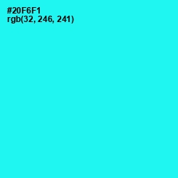 #20F6F1 - Bright Turquoise Color Image