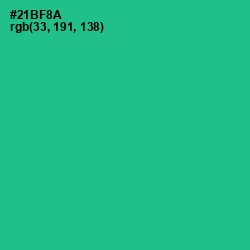 #21BF8A - Jungle Green Color Image