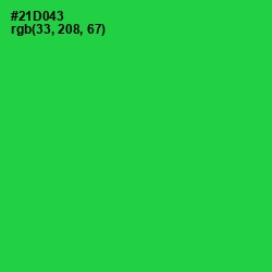 #21D043 - Malachite Color Image