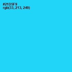 #21D5F9 - Bright Turquoise Color Image