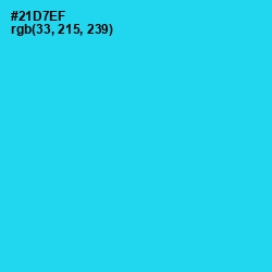 #21D7EF - Bright Turquoise Color Image