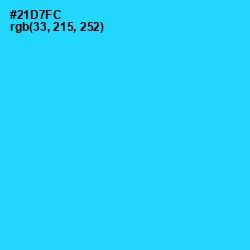 #21D7FC - Bright Turquoise Color Image