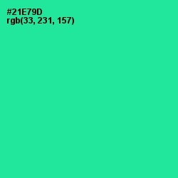 #21E79D - Shamrock Color Image