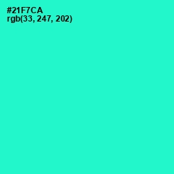 #21F7CA - Bright Turquoise Color Image