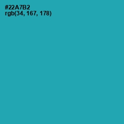 #22A7B2 - Pelorous Color Image