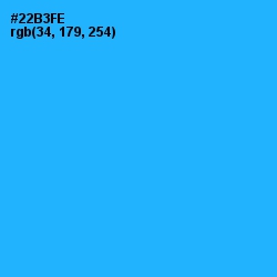 #22B3FE - Dodger Blue Color Image