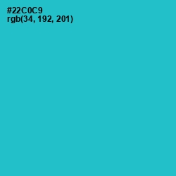 #22C0C9 - Turquoise Color Image