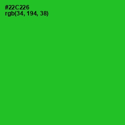 #22C226 - Harlequin Color Image