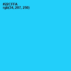 #22CFFA - Bright Turquoise Color Image