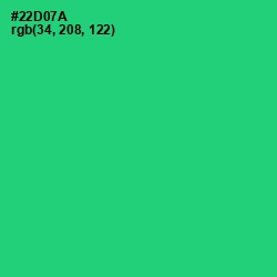 #22D07A - Malachite Color Image