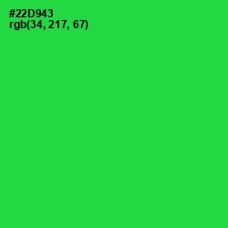 #22D943 - Malachite Color Image