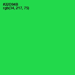 #22D94B - Malachite Color Image