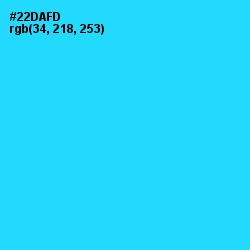 #22DAFD - Bright Turquoise Color Image