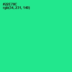 #22E78C - Shamrock Color Image