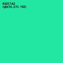 #22E7A2 - Shamrock Color Image