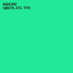 #22E997 - Shamrock Color Image