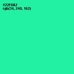 #22F0A2 - Shamrock Color Image