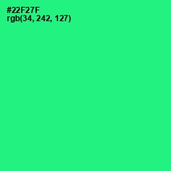 #22F27F - Spring Green Color Image