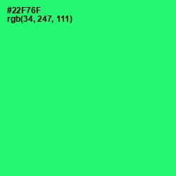 #22F76F - Spring Green Color Image