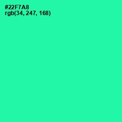 #22F7A8 - Shamrock Color Image