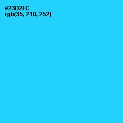 #23D2FC - Bright Turquoise Color Image