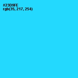 #23D9FE - Bright Turquoise Color Image