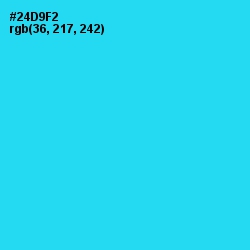 #24D9F2 - Bright Turquoise Color Image