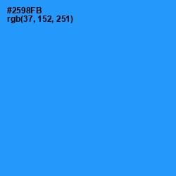 #2598FB - Dodger Blue Color Image