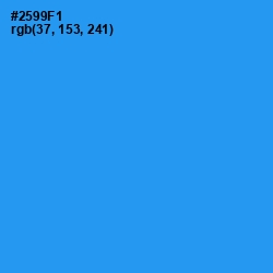 #2599F1 - Dodger Blue Color Image